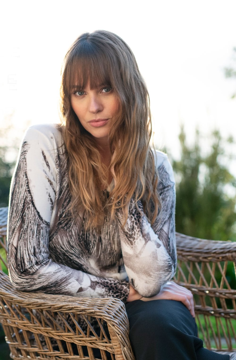 Brown & White Patterned Jumper