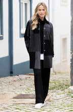 Charcoal and Black Knitted Shirt Jacket