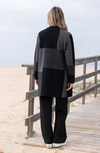 Charcoal and Black Knitted Shirt Jacket