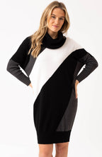 Charcoal and Black Oversized Knitted Dress