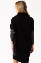 Charcoal and Black Oversized Knitted Dress