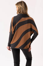 Charcoal and Tobacco Batwing Cowl Neck Jumper