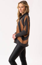 Charcoal and Tobacco Batwing Cowl Neck Jumper