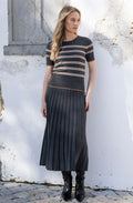 Charcoal and Tobacco Short Sleeved Jumper