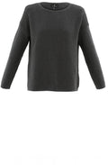 Charcoal Cotton Ribbed Jumper