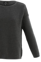 Charcoal Cotton Ribbed Jumper