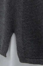Charcoal Cotton Ribbed Jumper