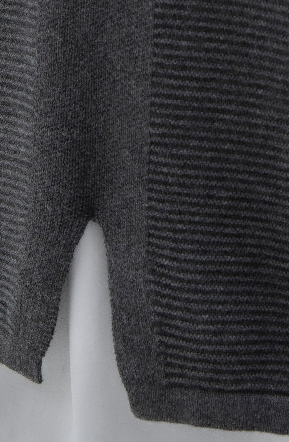 Charcoal Cotton Ribbed Jumper