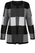 Check Design Cardigan