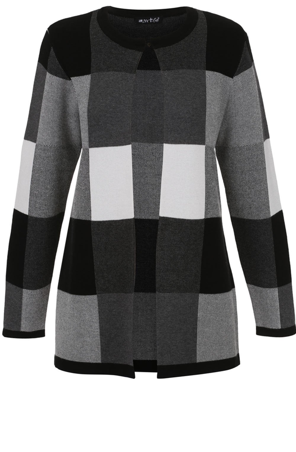 Check Design Cardigan