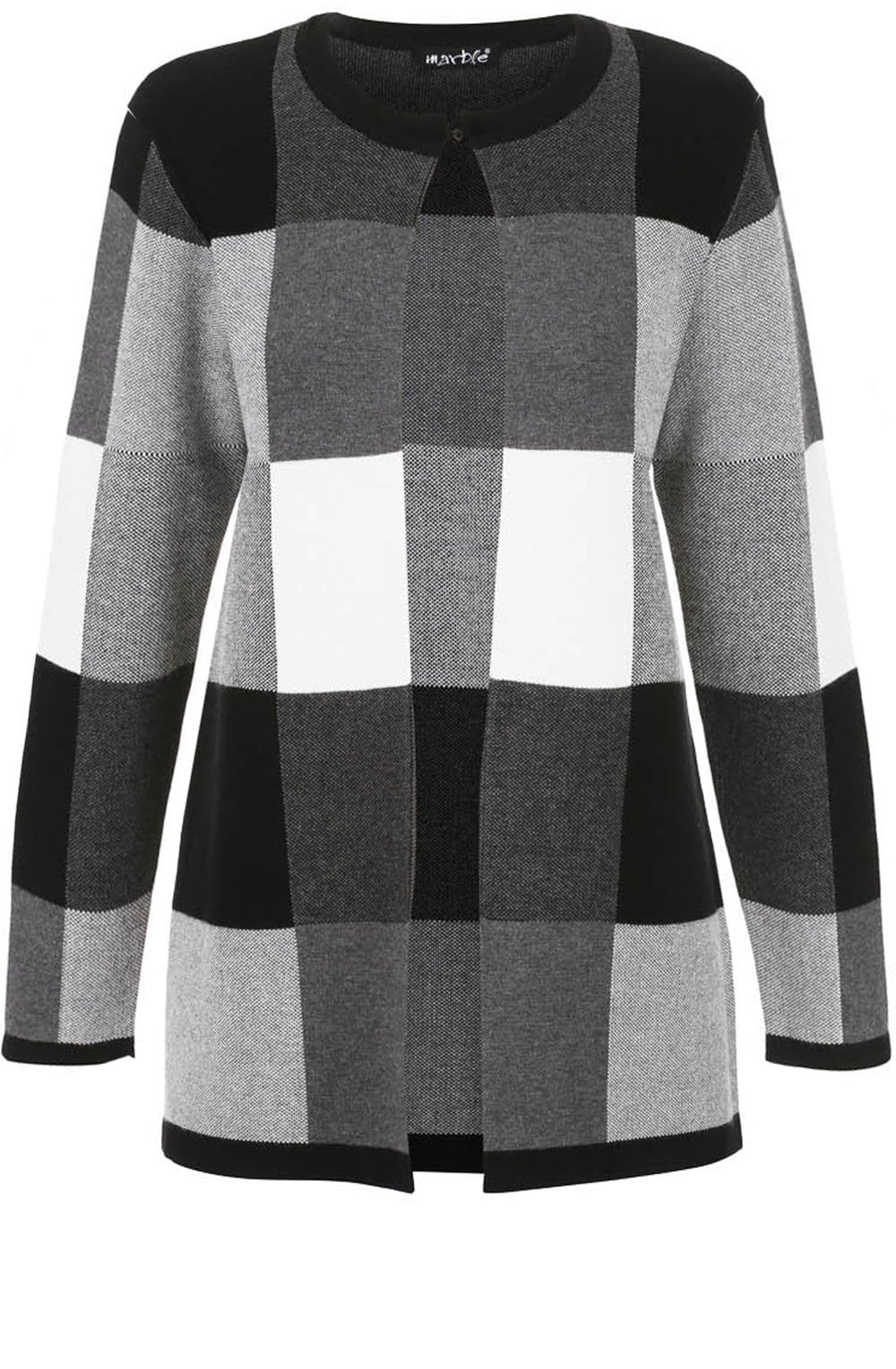 Check Design Cardigan