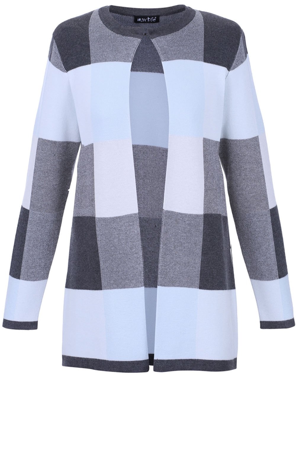 Check Design Cardigan