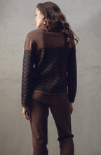 Chocolate Chevron Cowl Neck Jumper