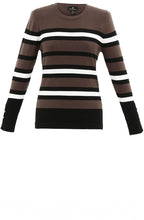 Chocolate Contrasting Stripe Jumper