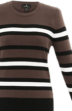 Chocolate Contrasting Stripe Jumper