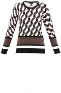 Chocolate Geo Print Jumper