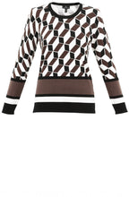 Chocolate Geo Print Jumper