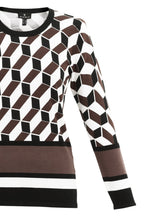 Chocolate Geo Print Jumper