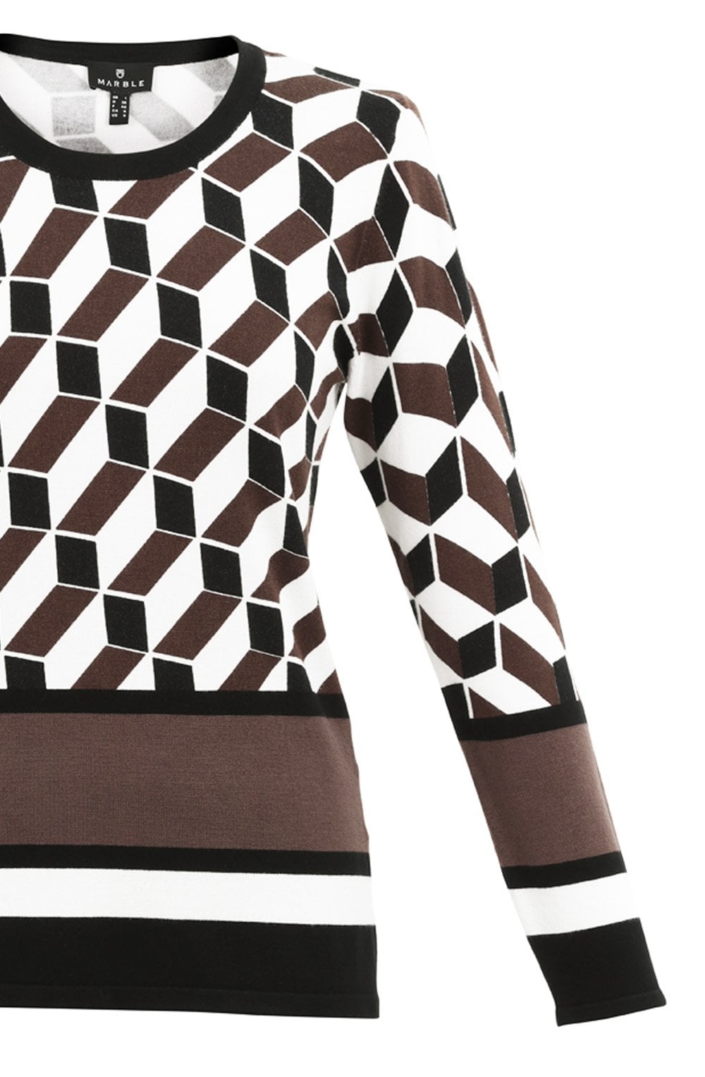Chocolate Geo Print Jumper