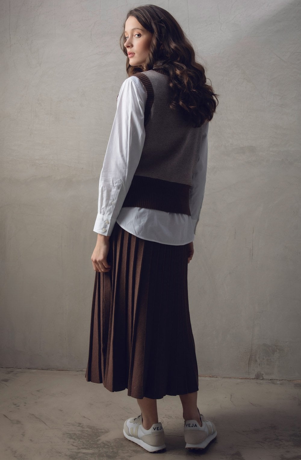 Chocolate Knitted Waistcoat