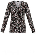 Chocolate & Pale Pink Animal Print Jumper