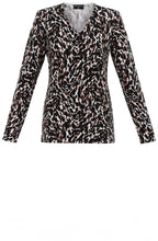 Chocolate & Pale Pink Animal Print Jumper