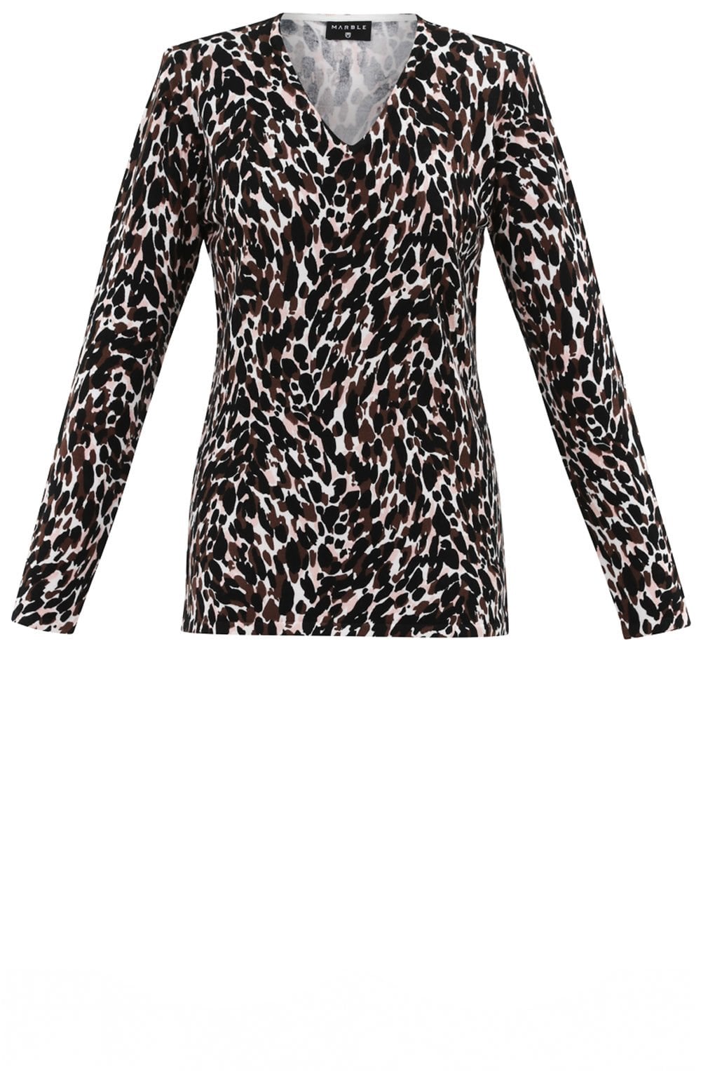 Chocolate & Pale Pink Animal Print Jumper
