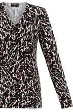 Chocolate & Pale Pink Animal Print Jumper