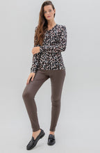 Chocolate & Pale Pink Animal Print Jumper