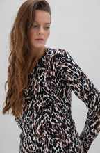 Chocolate & Pale Pink Animal Print Jumper