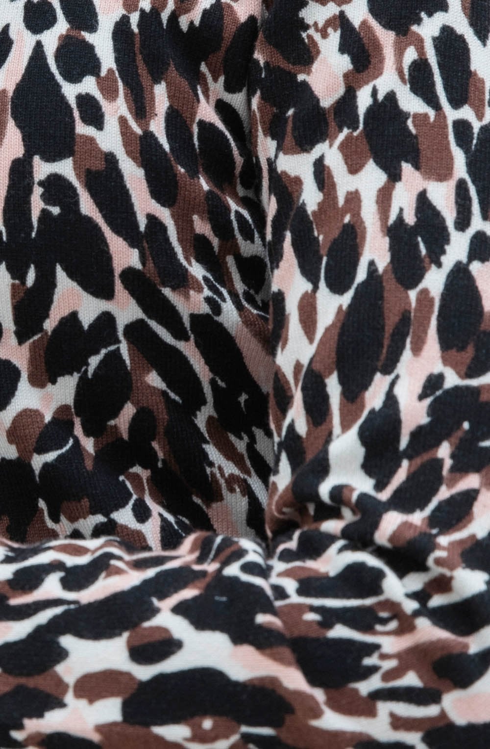 Chocolate & Pale Pink Animal Print Jumper