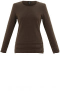 Chocolate Ribbed Detail Jumper
