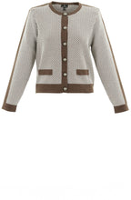 Chocolate & White Chevron Knit Cardigan