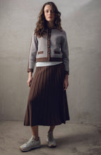Chocolate & White Chevron Knit Cardigan