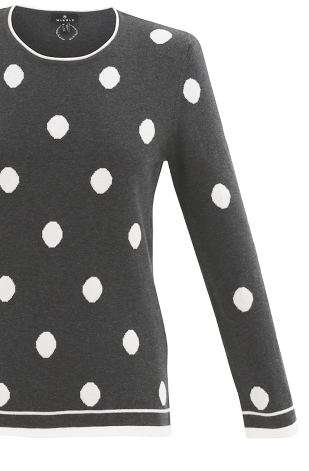 Classic Grey & White Spot Jumper