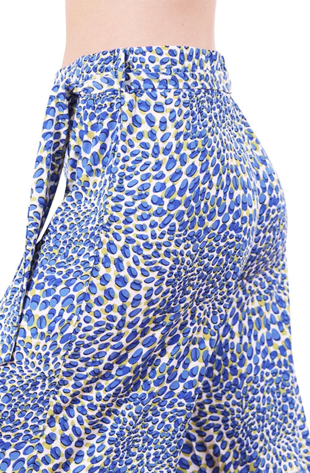 Cobalt Blue and Lime Jersey Culottes