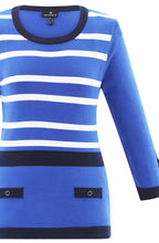 Cobalt Blue and Navy Faux Pocket Sweater