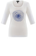 Cobalt Blue Diamante Swirl Sleeve Top