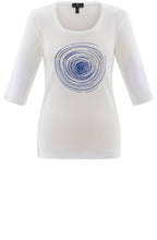 Cobalt Blue Diamante Swirl Sleeve Top