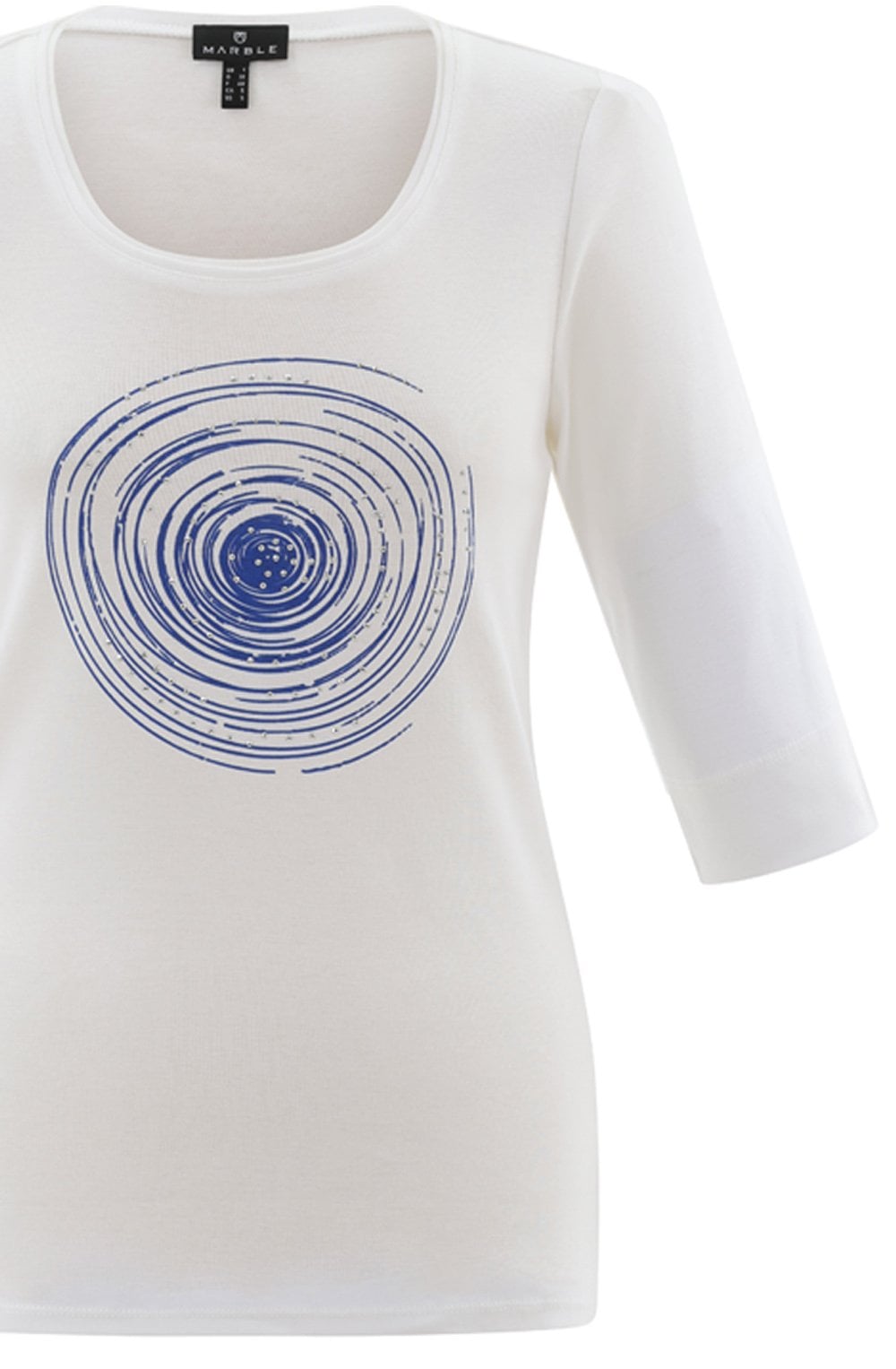 Cobalt Blue Diamante Swirl Sleeve Top
