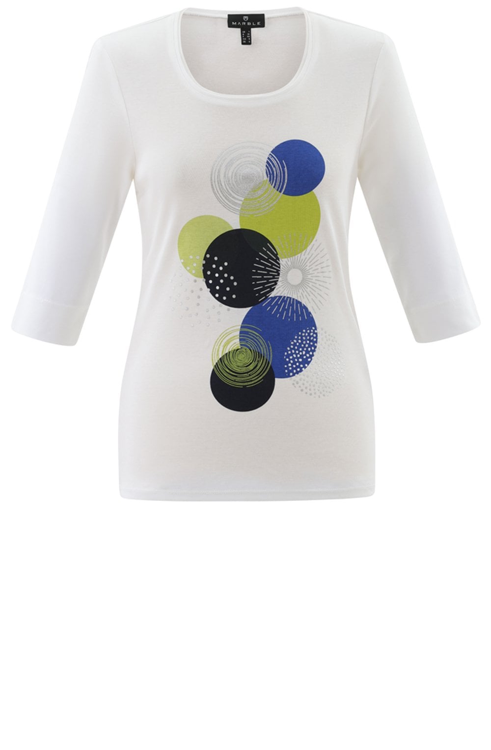 Cobalt Blue Graphic Foil Design Top