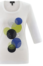 Cobalt Blue Graphic Foil Design Top