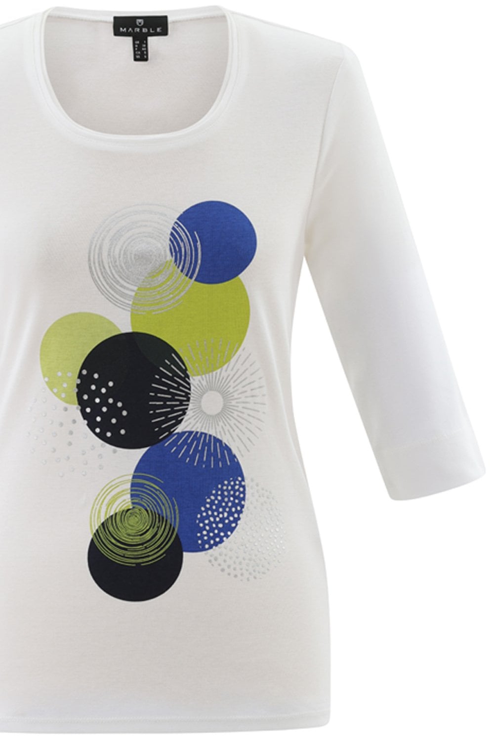 Cobalt Blue Graphic Foil Design Top