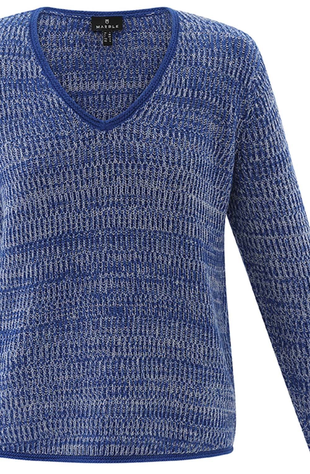 Cobalt Blue Marled Knit Jumper