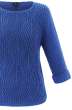 Cobalt Blue Open Knit Pullover
