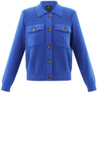 Cobalt Blue Perforated Knit Cardigan