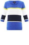 Cobalt Blue Ribbed Hem and Cuff Jumper