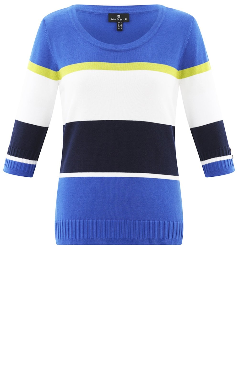 Cobalt Blue Ribbed Hem and Cuff Jumper