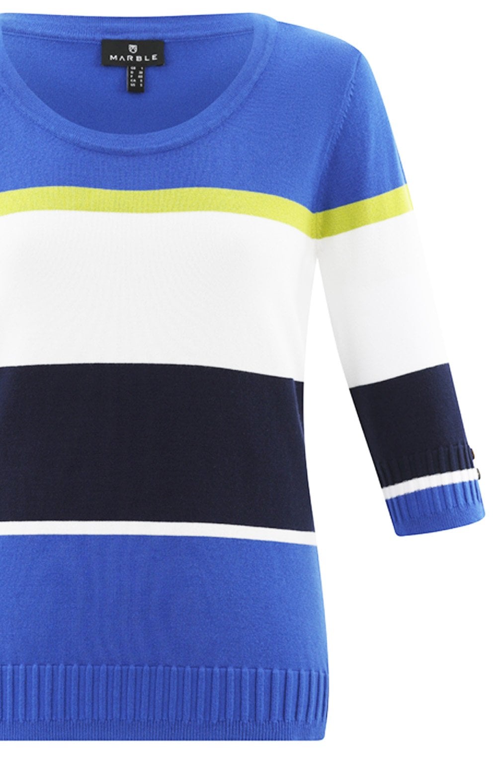 Cobalt Blue Ribbed Hem and Cuff Jumper