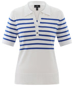 Cobalt Blue Short Sleeved Collared Jumper